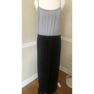 NWT Pink Rose Size XL Gray Black Maxi Dress Sleeveless Rayon Blend